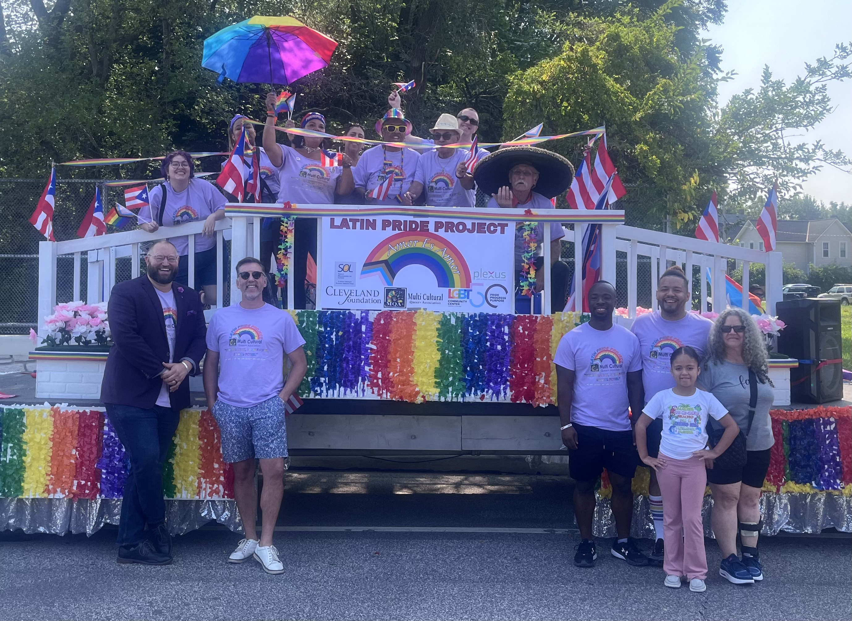 Friends celebrating together at Pride